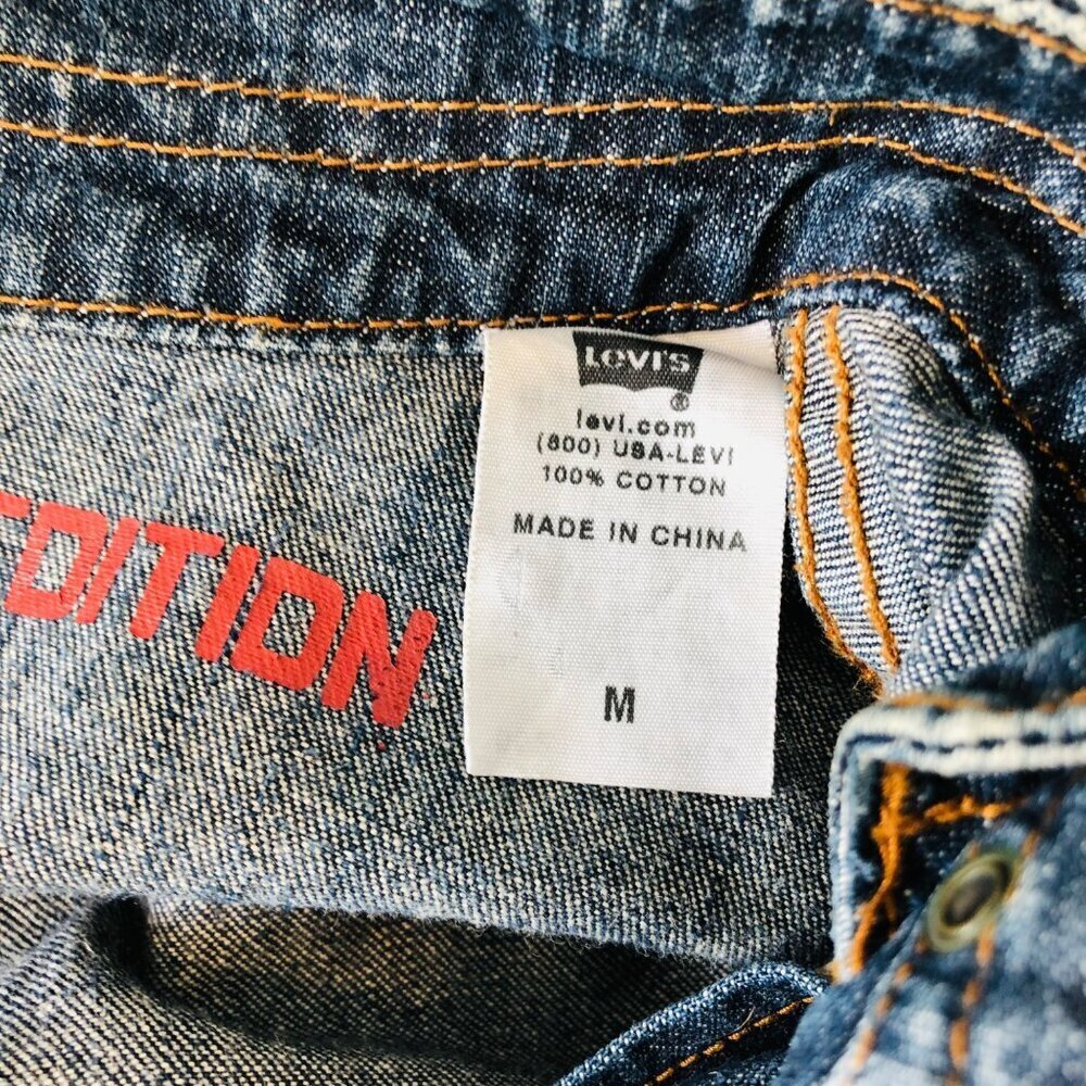 Levis Jean Jacket Limited Edition Mens Size M Moto Biker European Market ? 2005 - Picture 11 of 12